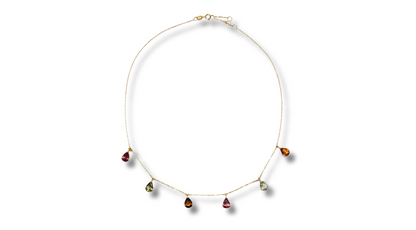 18K Yellow Gold and Tourmalines Chocker